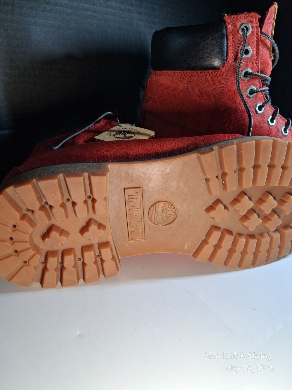 Timberland Mens 6 Inch Premium Waterproof Boots Red Size 9.5 - Picture 5 of 16